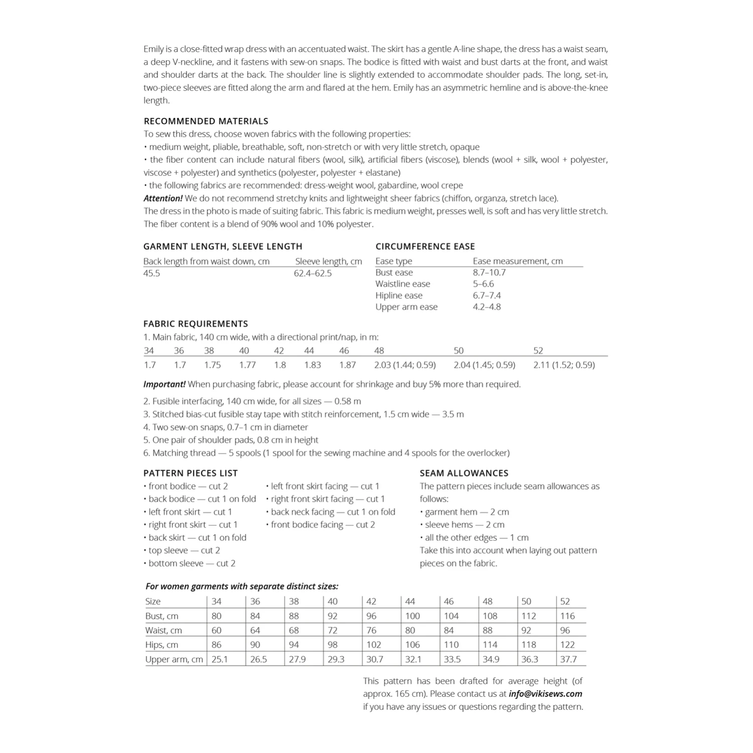 Vikisews - Emily Dress Sewing Pattern (UK 6-24) 5 Vikisews - Emily Dress Sewing Pattern (UK 6-24) - Image 3
