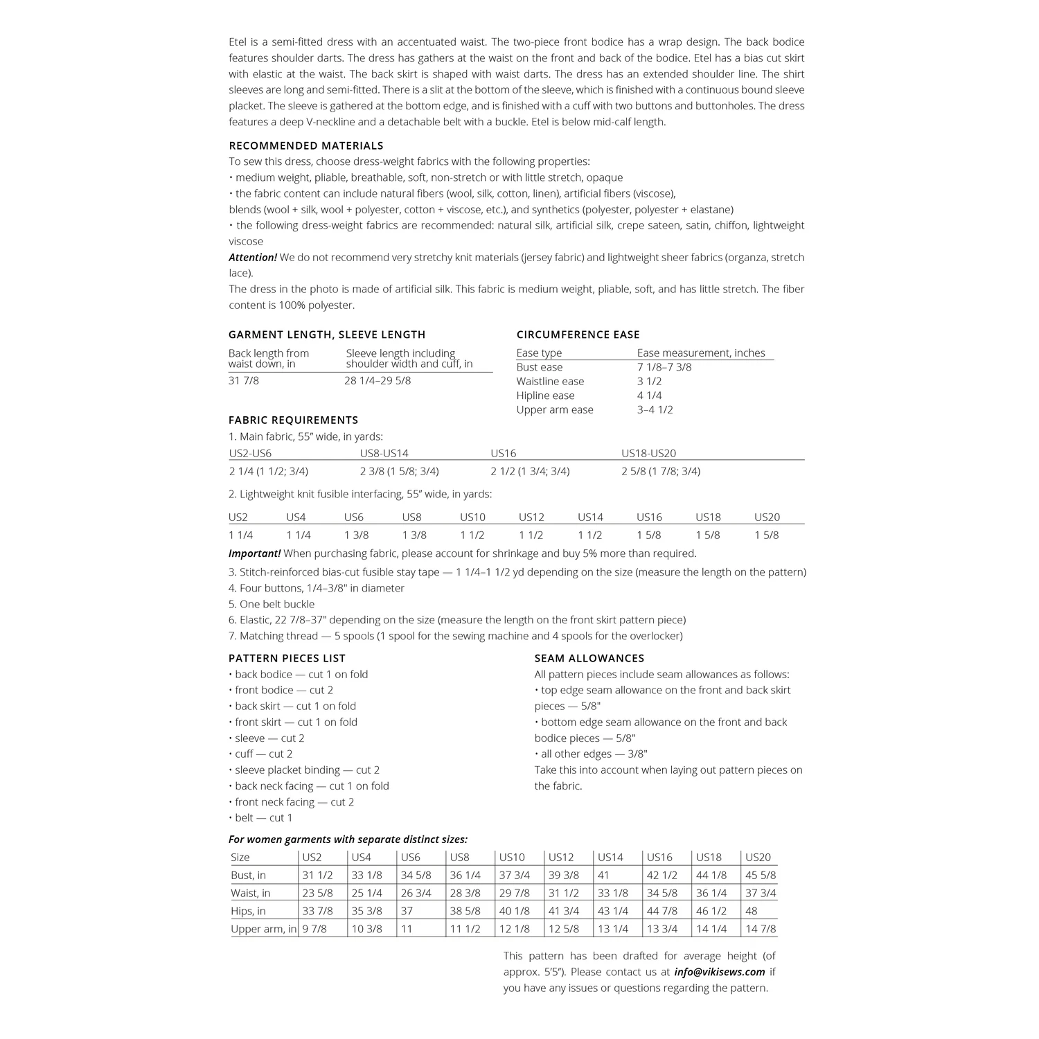 Vikisews - Etel Dress Sewing Pattern (UK 6-24) 5 Vikisews - Etel Dress Sewing Pattern (UK 6-24) - Image 3