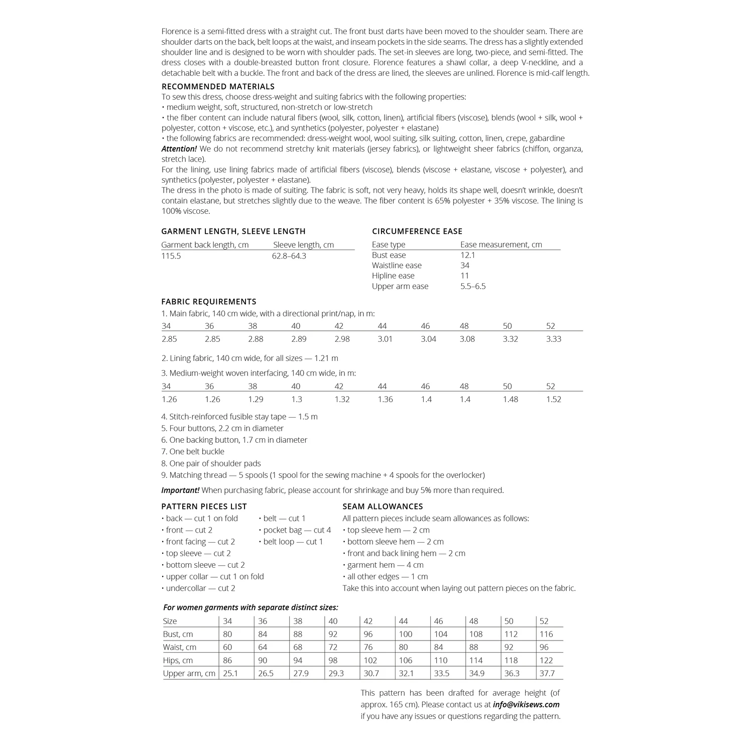 Vikisews - Florence Dress Sewing Pattern (UK 6-24) 4 Vikisews - Florence Dress Sewing Pattern (UK 6-24) - Image 2