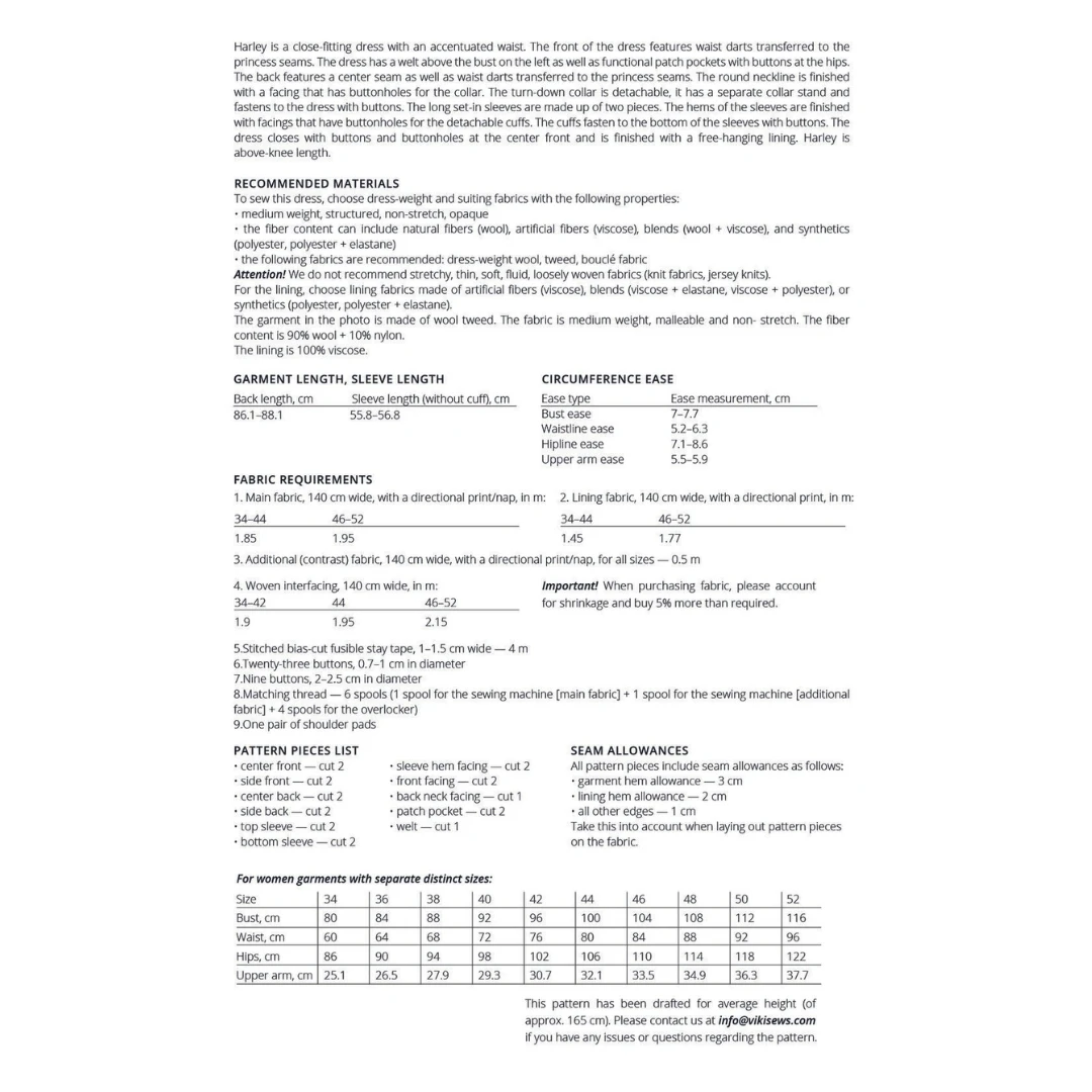 Vikisews - Harley Dress Sewing Pattern (UK 6-24) 4 Vikisews - Harley Dress Sewing Pattern (UK 6-24) - Image 2