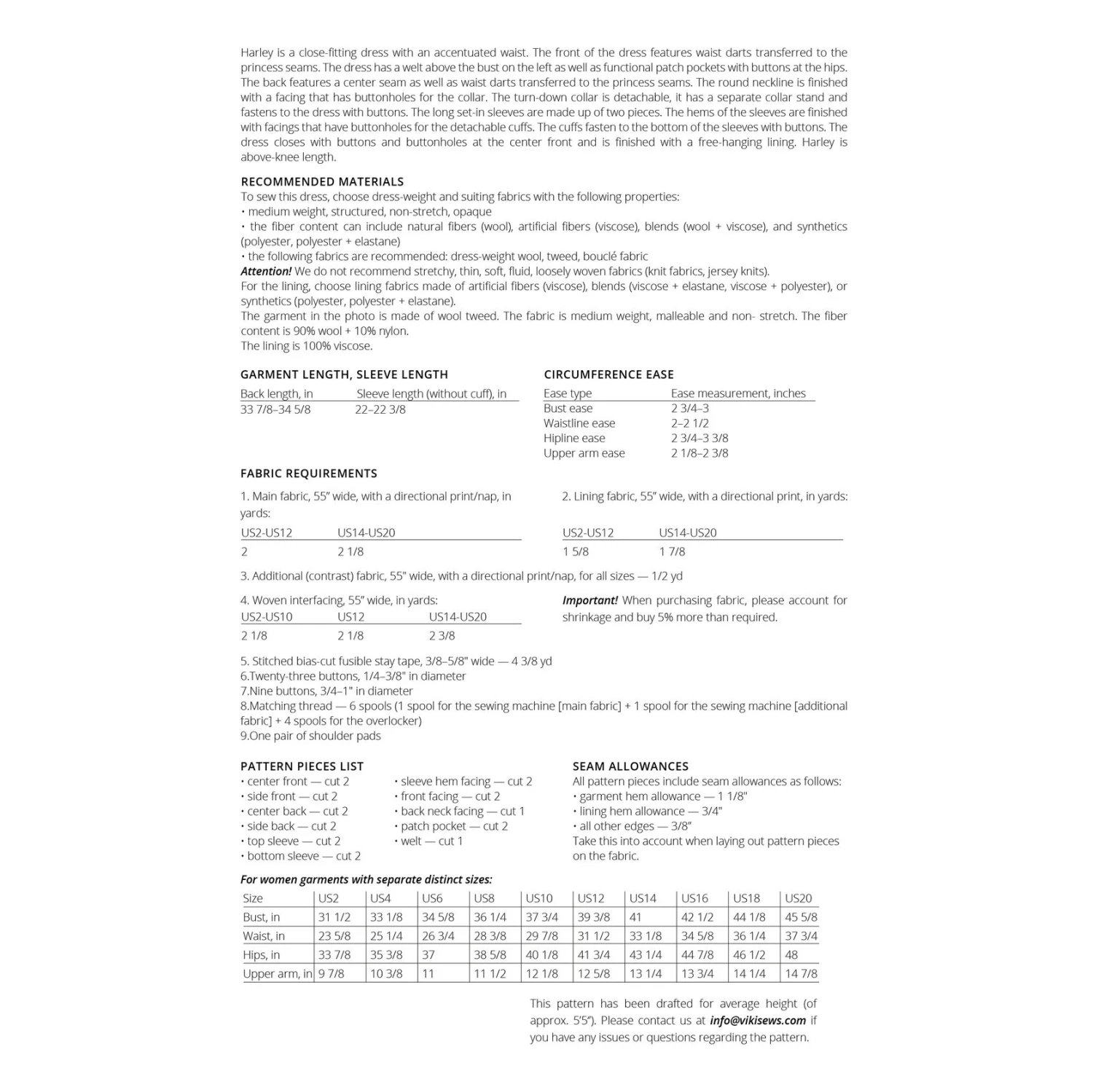 Vikisews - Harley Dress Sewing Pattern (UK 6-24) 5 Vikisews - Harley Dress Sewing Pattern (UK 6-24) - Image 3