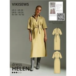 Vikisews - Helen Dress Sewing Pattern (UK 6-24)