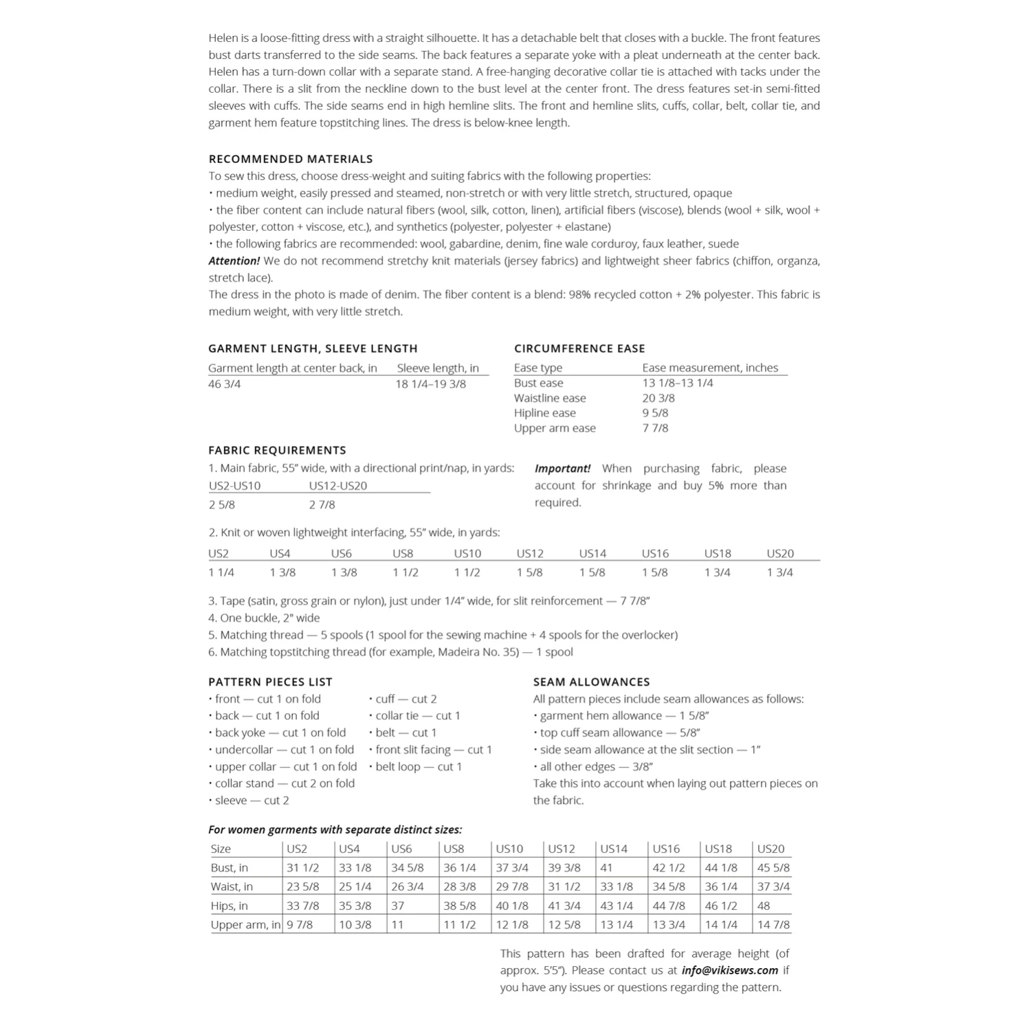 Vikisews - Helen Dress Sewing Pattern (UK 6-24) 4 Vikisews - Helen Dress Sewing Pattern (UK 6-24) - Image 2