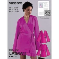 Vikisews - Laima Blouse Sewing Pattern (UK 6-24)