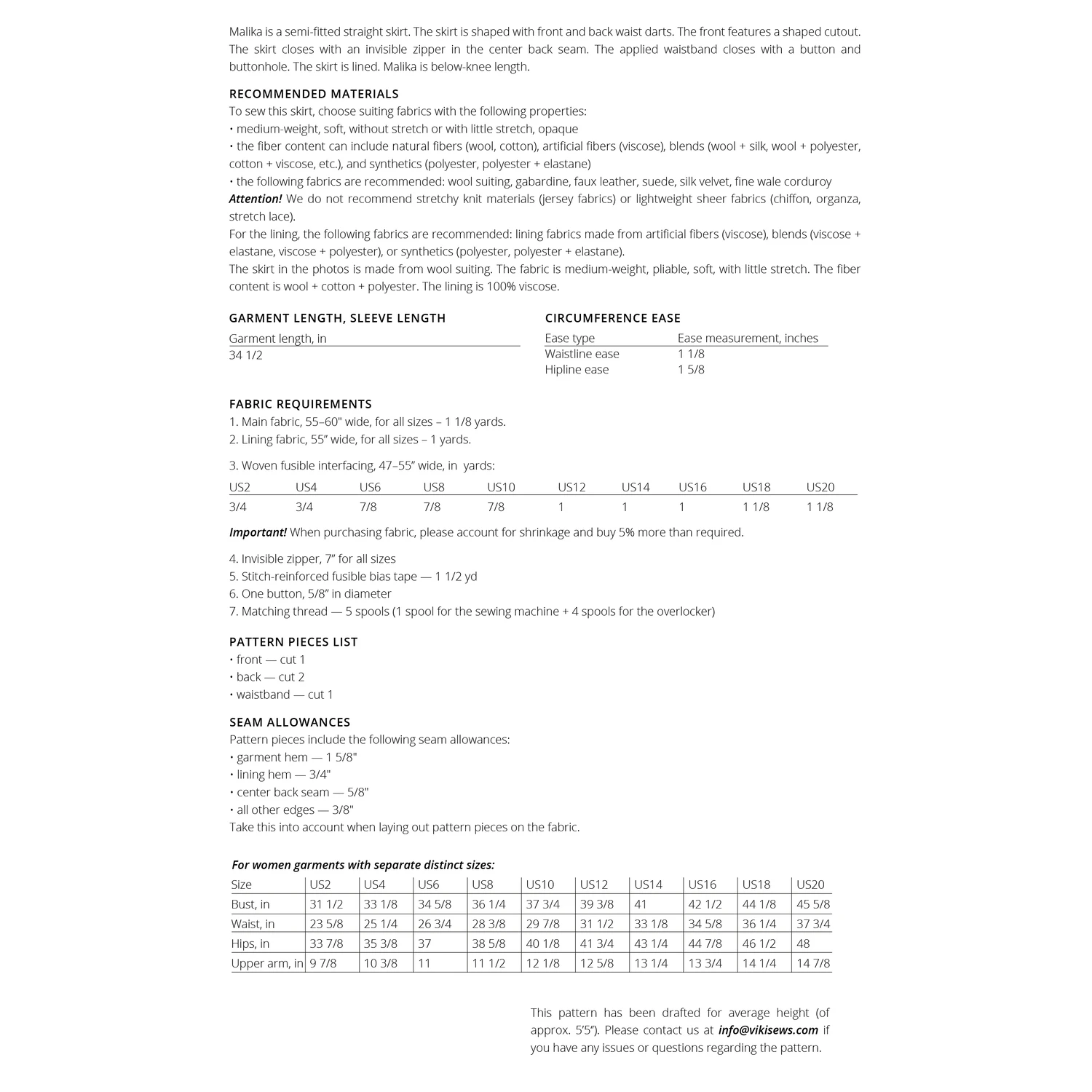Vikisews - Malika Skirt Sewing Pattern (UK 6-24) 4 Vikisews - Malika Skirt Sewing Pattern (UK 6-24) - Image 2