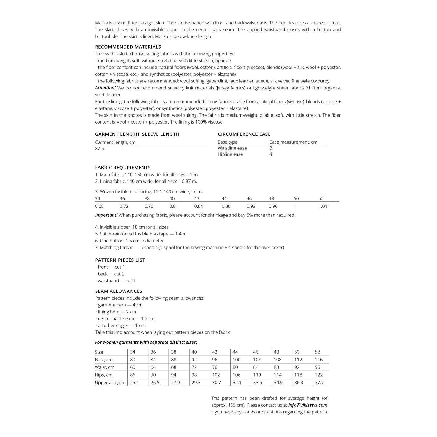Vikisews - Malika Skirt Sewing Pattern (UK 6-24) 5 Vikisews - Malika Skirt Sewing Pattern (UK 6-24) - Image 3