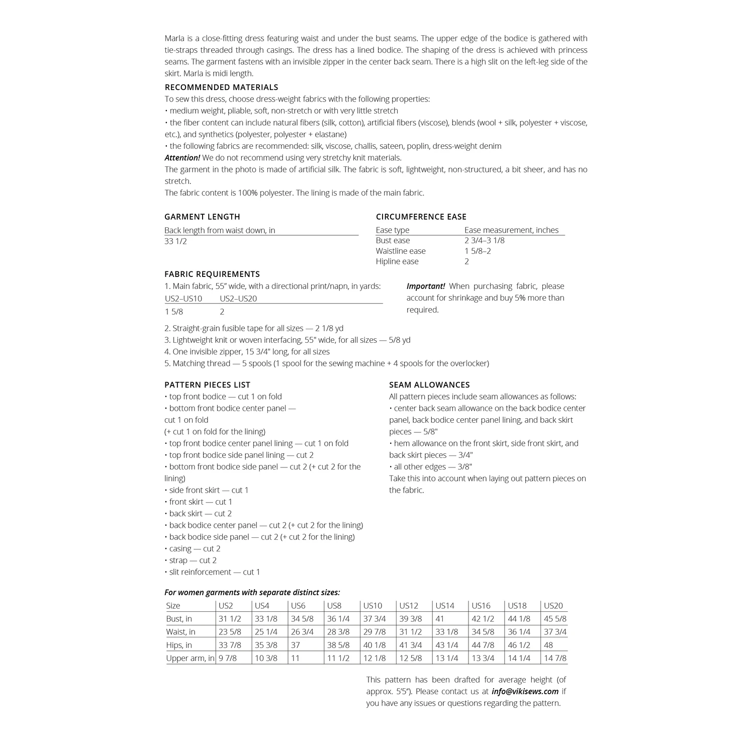 Vikisews - Marla Dress Sewing Pattern (UK 6-24) 4 Vikisews - Marla Dress Sewing Pattern (UK 6-24) - Image 2