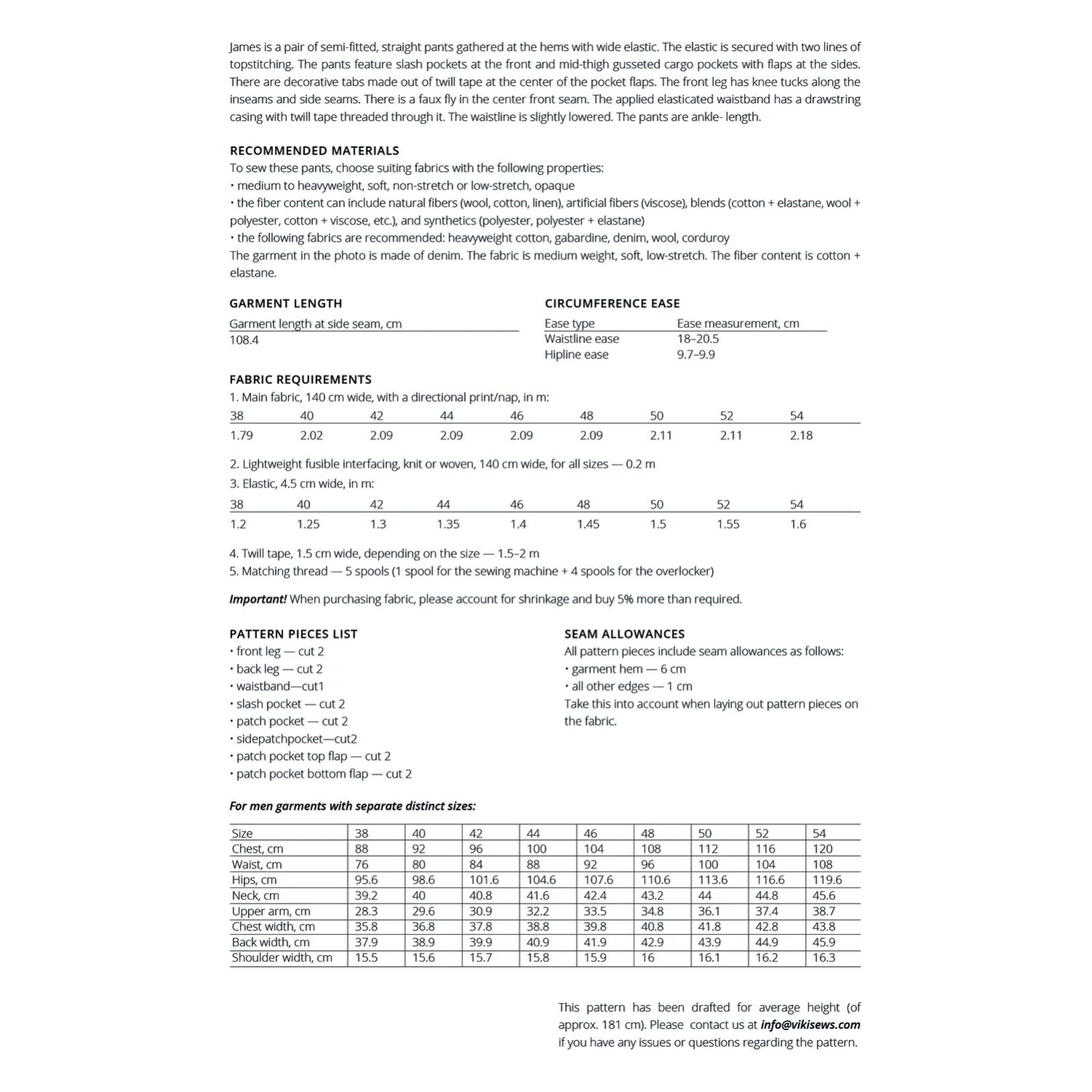 Vikisews - Men’s James Pants Sewing Pattern (UK 28-44) 5 Vikisews - Men’s James Pants Sewing Pattern (UK 28-44) - Image 3