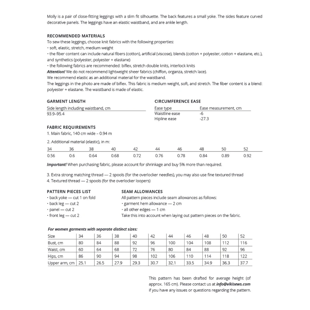 Vikisews - Molly Leggings Sewing Pattern (UK 6-24) 5 Vikisews - Molly Leggings Sewing Pattern (UK 6-24) - Image 3