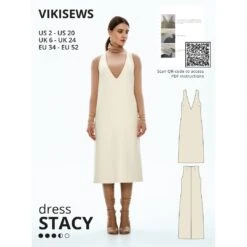 Vikisews - Stacy Dress Sewing Pattern (UK 6-24)