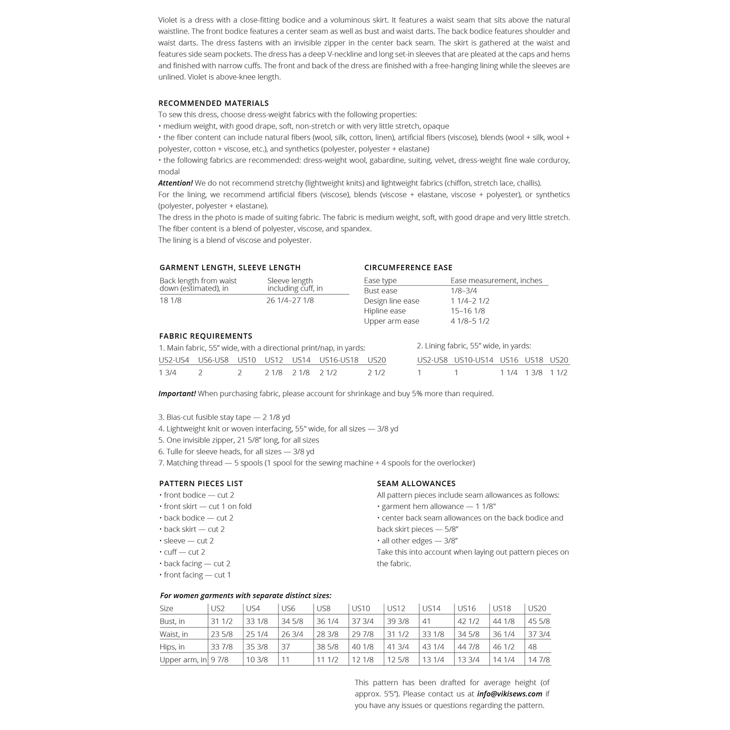 Vikisews - Violet Dress Sewing Pattern (UK 6-24) 4 Vikisews - Violet Dress Sewing Pattern (UK 6-24) - Image 2