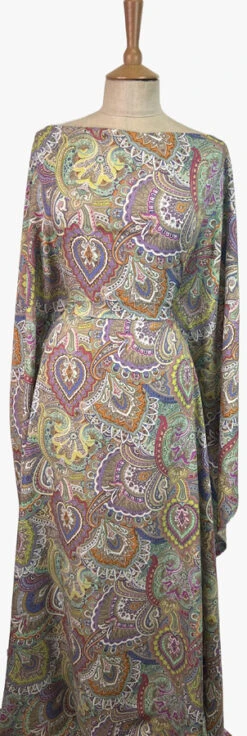 Challis - Jo 9 Challis - Jo -Croft Mill Store viscose challis jo paisley printed multicoloured dress fabric mannequin