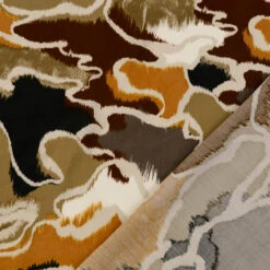 Viscose Poplin Challis - Hazel 8 Viscose Poplin Challis - Hazel -Croft Mill Store viscose poplin hazel brown abstract dress fabric fold