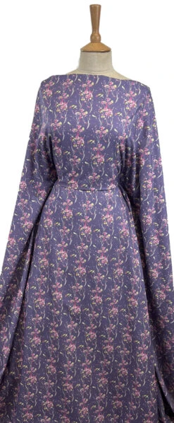 Voyage - Armathwaite Blossom Heather Morlich Cotton 13 Voyage - Armathwaite Blossom Heather Morlich Cotton -Croft Mill Store voyage armathwaite blossom heather morlich cotton dress fabric mannequin