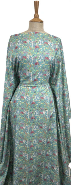 Voyage - Hedgerow Kingfisher Morlich Cotton 13 Voyage - Hedgerow Kingfisher Morlich Cotton -Croft Mill Store voyage hedgerow kingfisher morlich cotton dress fabric mannequin