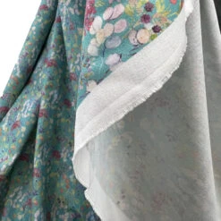 Voyage - Hedgerow Kingfisher Morlich Cotton 10 Voyage - Hedgerow Kingfisher Morlich Cotton -Croft Mill Store voyage hedgerow kingfisher morlich cotton dress fabric mannequin drape