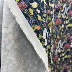 Voyage - Hedgerow Navy Morlich Cotton 10 Voyage - Hedgerow Navy Morlich Cotton -Croft Mill Store voyage hedgerow navy morlich cotton dress fabric drape