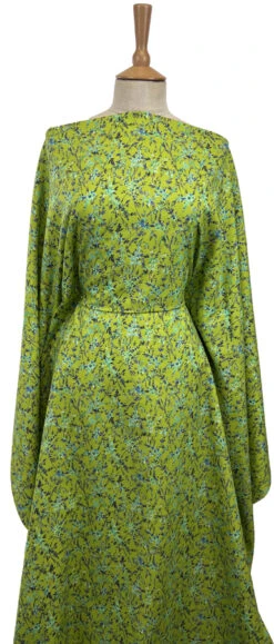 Voyage - Orivietta Zest Lime Morlich Cotton -Croft Mill Store voyage orivietta zest lime morlich cotton dress fabric mannequin