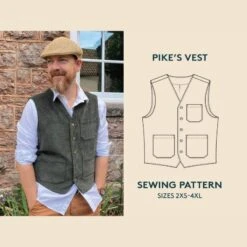 Wardrobe By Me - Menโs Pike Vest Pattern (Sizes 2XS-4XL)