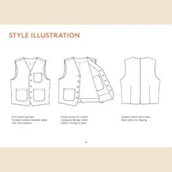 Wardrobe By Me - Men’s Pike Vest Pattern (Sizes 2XS-4XL) 21 Wardrobe By Me - Men’s Pike Vest Pattern (Sizes 2XS-4XL) -Croft Mill Store wardrobe by me mens pike vest sewing pattern sketch