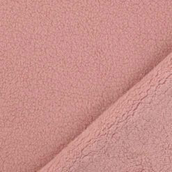 Warm Nights - Dusky Pink 8 Warm Nights - Dusky Pink -Croft Mill Store warm nights dusky pink polyester fluffy teddy coat fabric fold 2