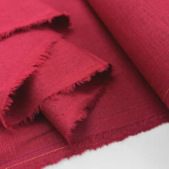 Pure Linen - Crimson 7 Pure Linen - Crimson -Croft Mill Store woven washed linen dressmaking fabric pure linen c 2