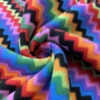 Ziggy 2 Ziggy -Croft Mill Store ziggy multicoloured zig zag pattern fleece fabric twist